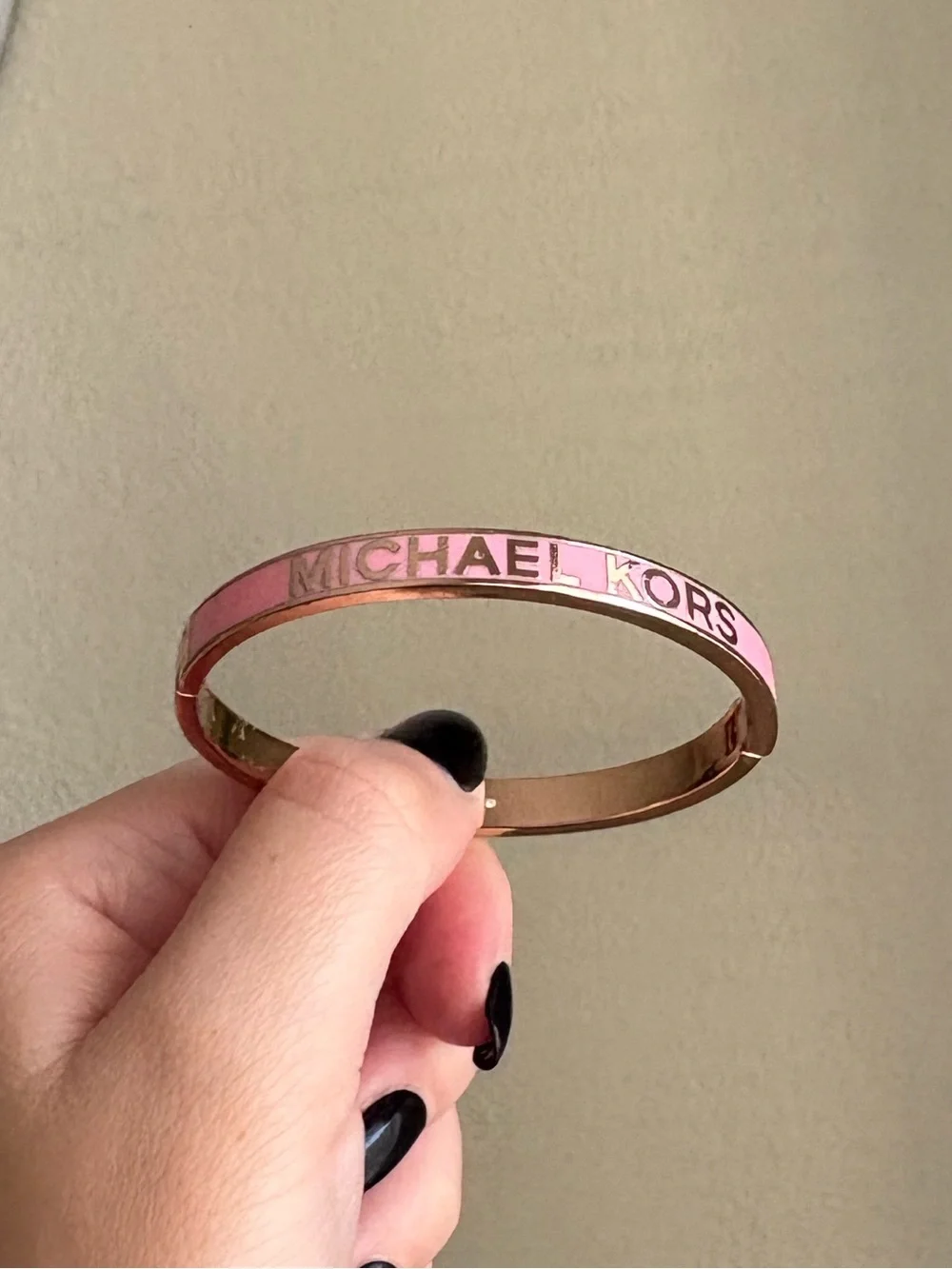 Michael Kors Pink Logo Bangle Bracelet